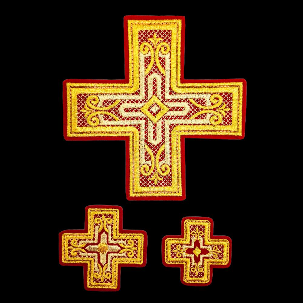 Set of crosses for vestments of deacon (Pochaevskie)