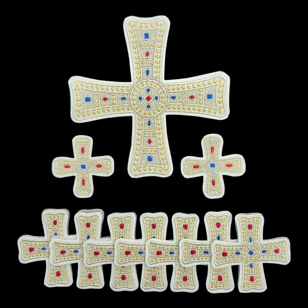 Set of crosses (Gems) for vestments of a deacon