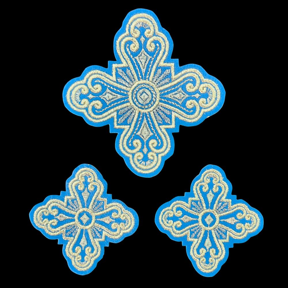 (Vvedensky) set of embroidered crosses for the liturgy