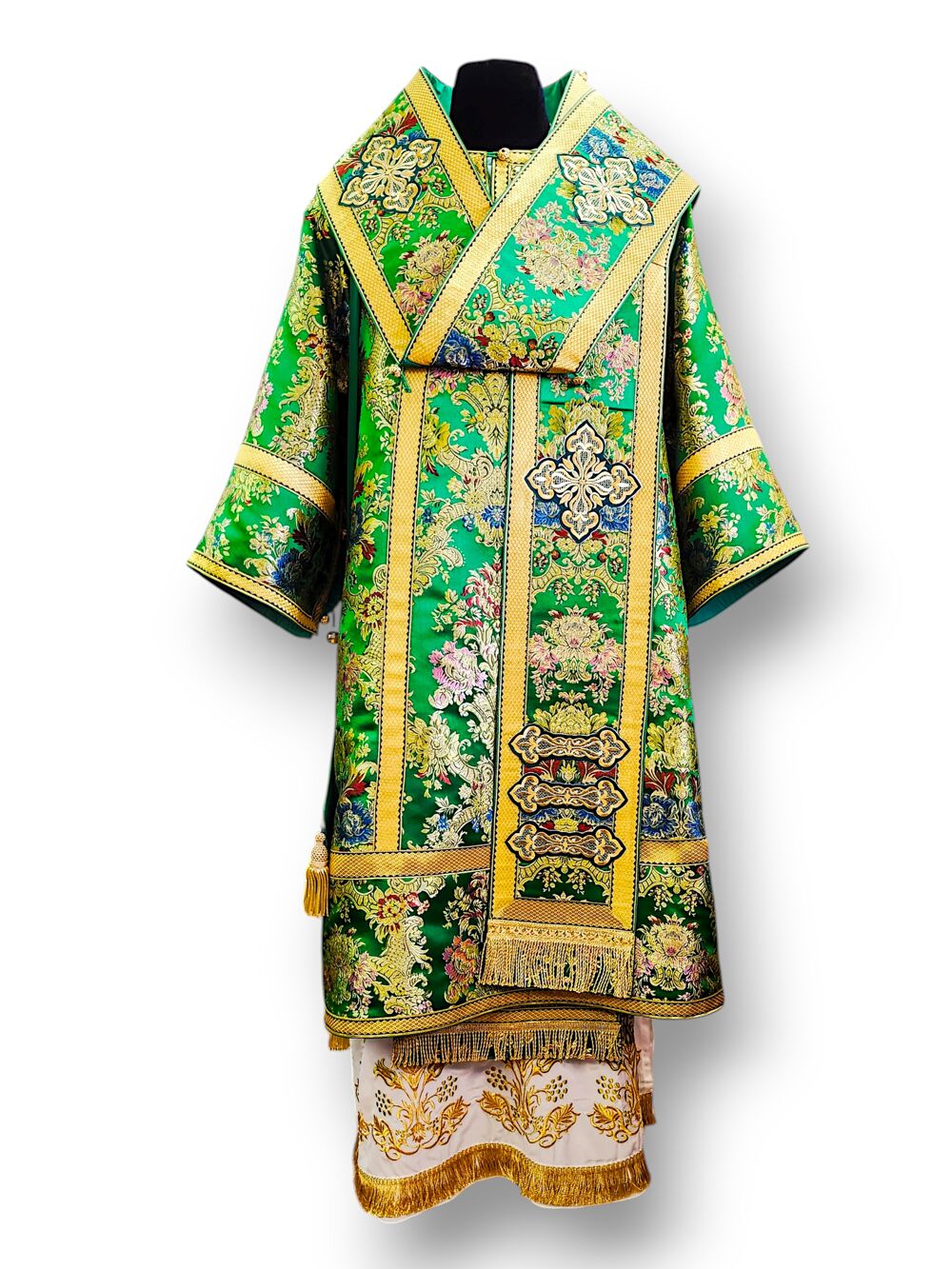 Green Liturgical Vestments of a Bishop