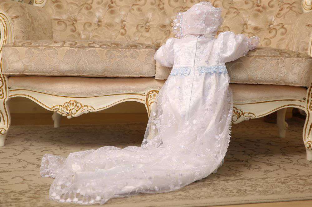 Baptism, christening set for boy (Joy and tenderness) Greek fabric