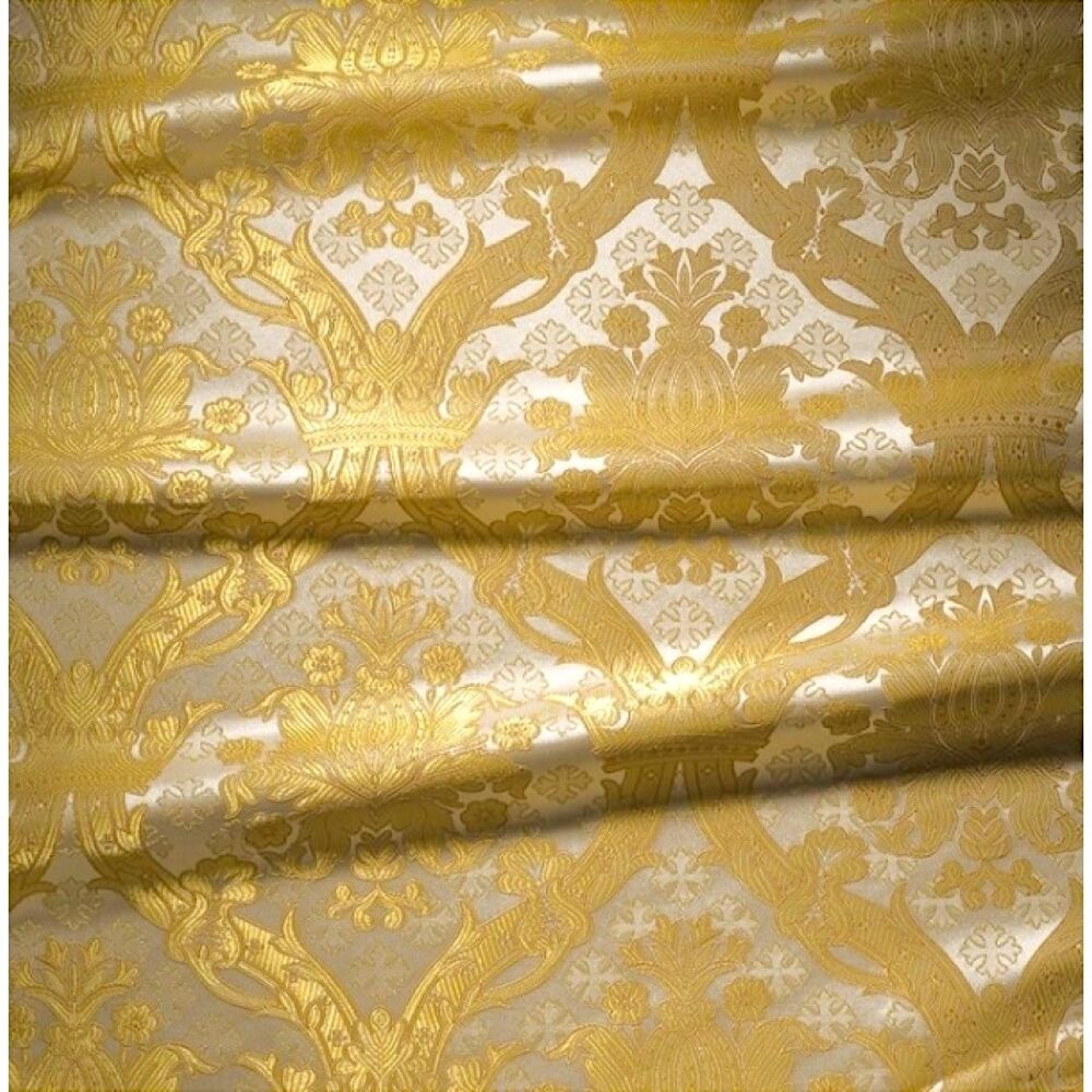 Brocade (Jerusalem) white wih gold