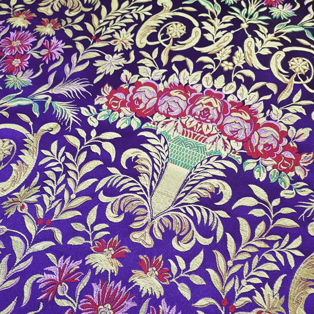 Violet brocade for vestments (Bouquet)