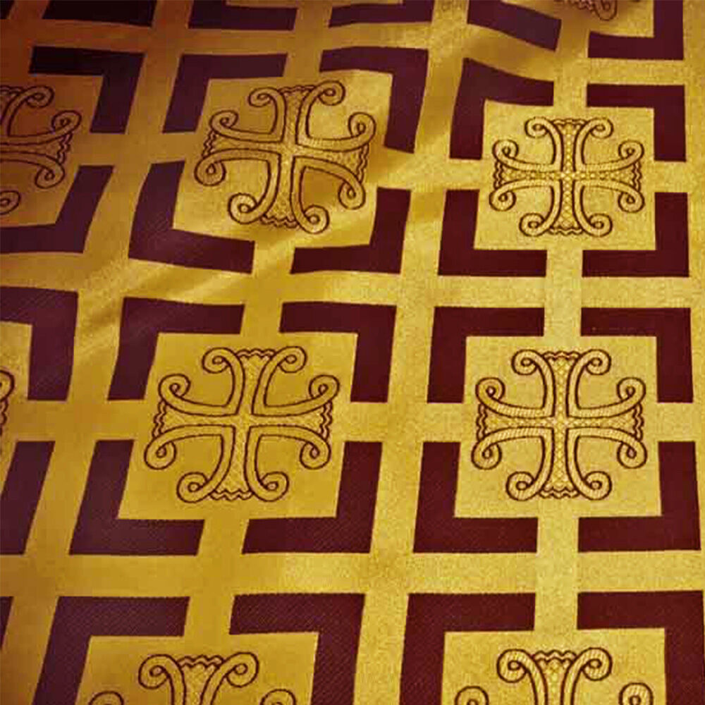 Brocade for vestments with crosses (Petropavlovska)