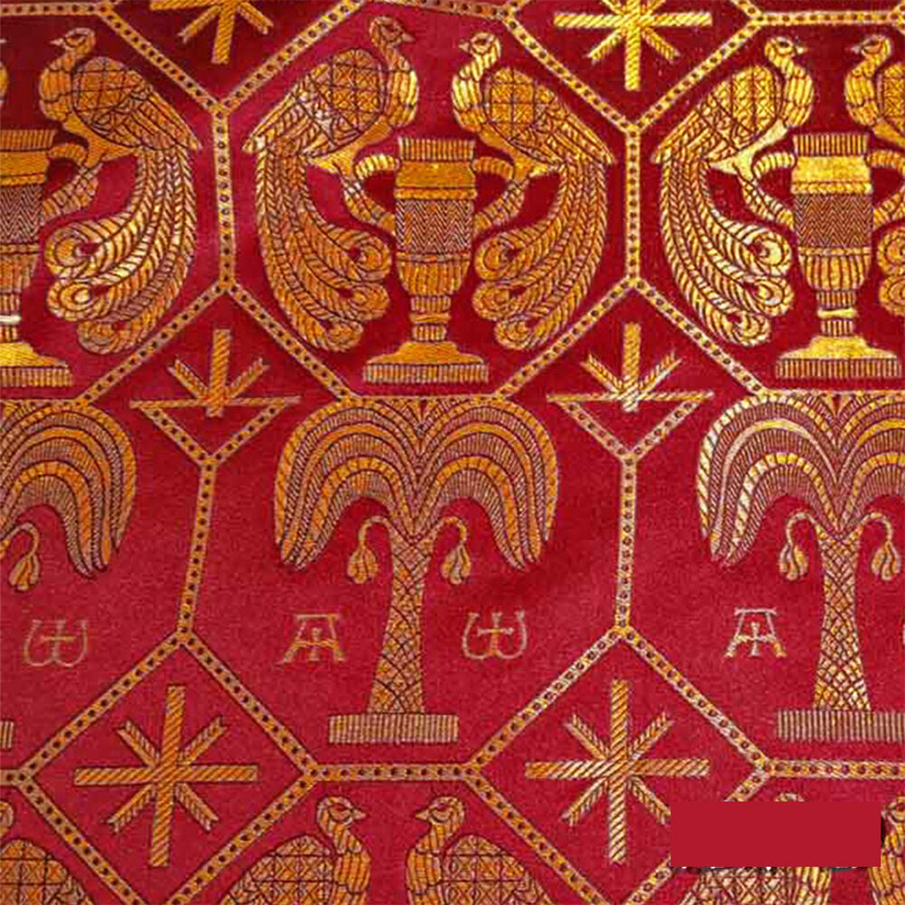 Brocade for priest vestments (Fire Bird)