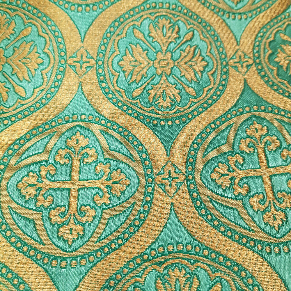 Fabric for vestments green P01-2000/2046