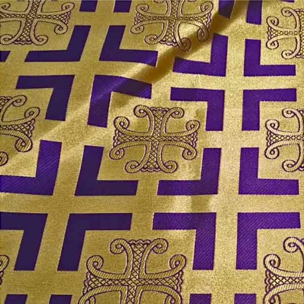 Violet Brocade with crosses (Petropavlovskaya)