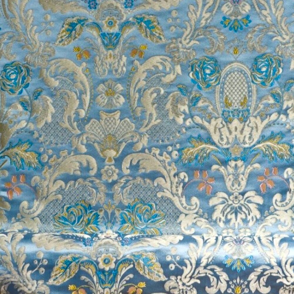 Brocade skyblue with silver (Iver)