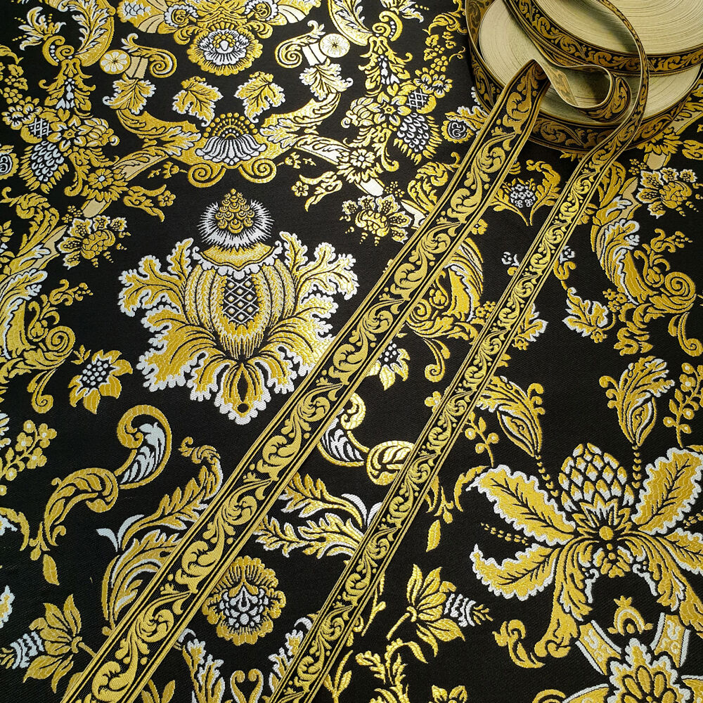 Greek Brocade black (Vasilisa)