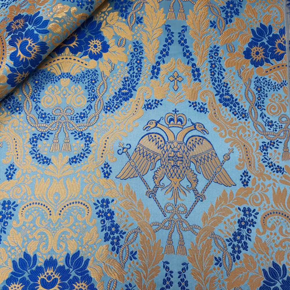 Greek Brocade skyblue (Byzantine)