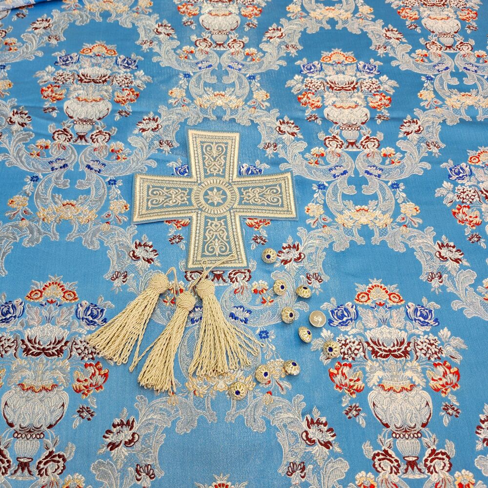 Blue brocade for vestments (Athenian) buy