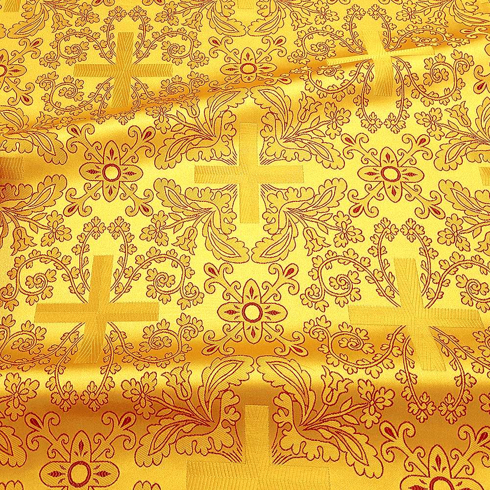 Church Brocade yellow (Resurrection Cross)