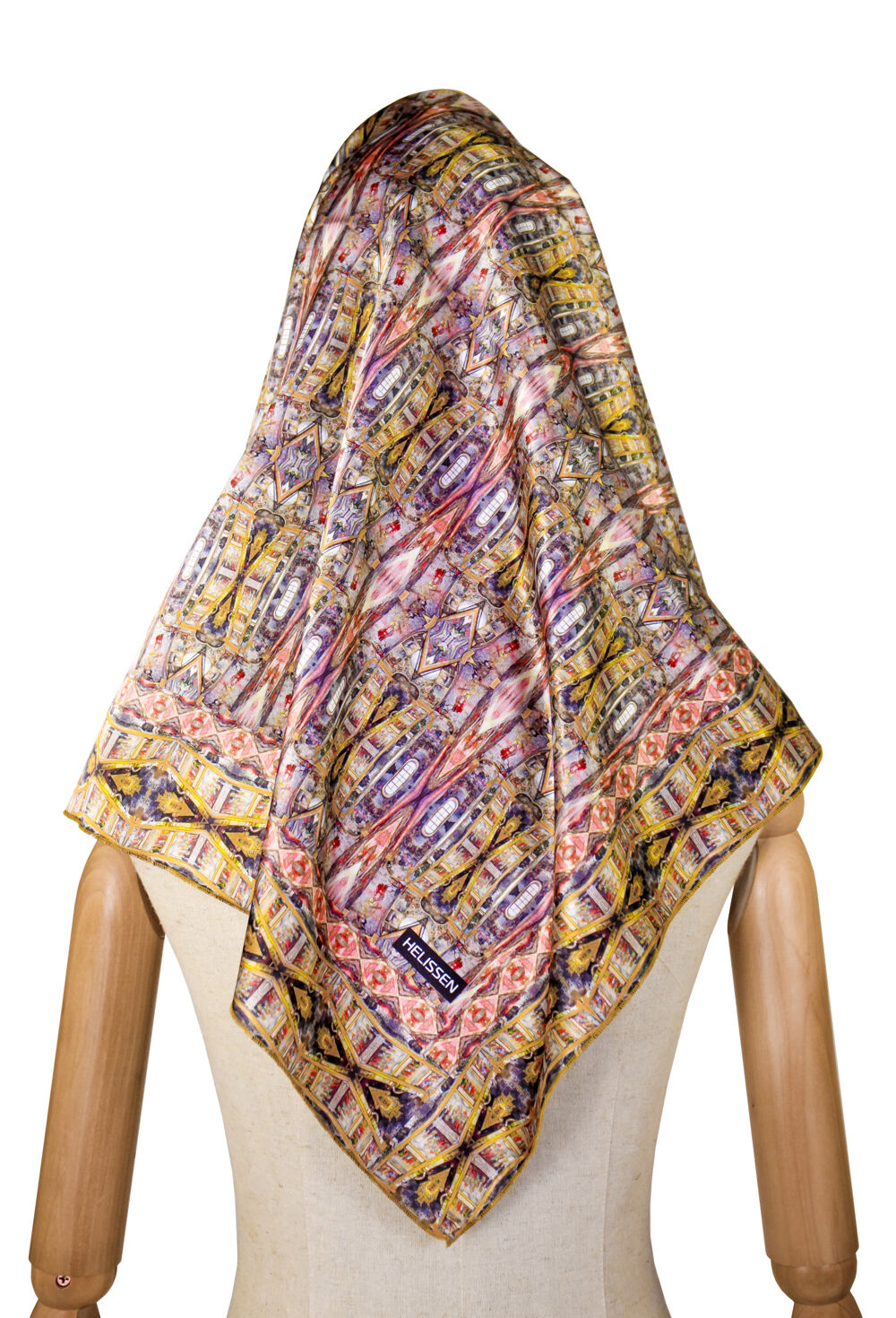 Head Scarf for women (Kyiv Pechersk Lavra pink and gold)