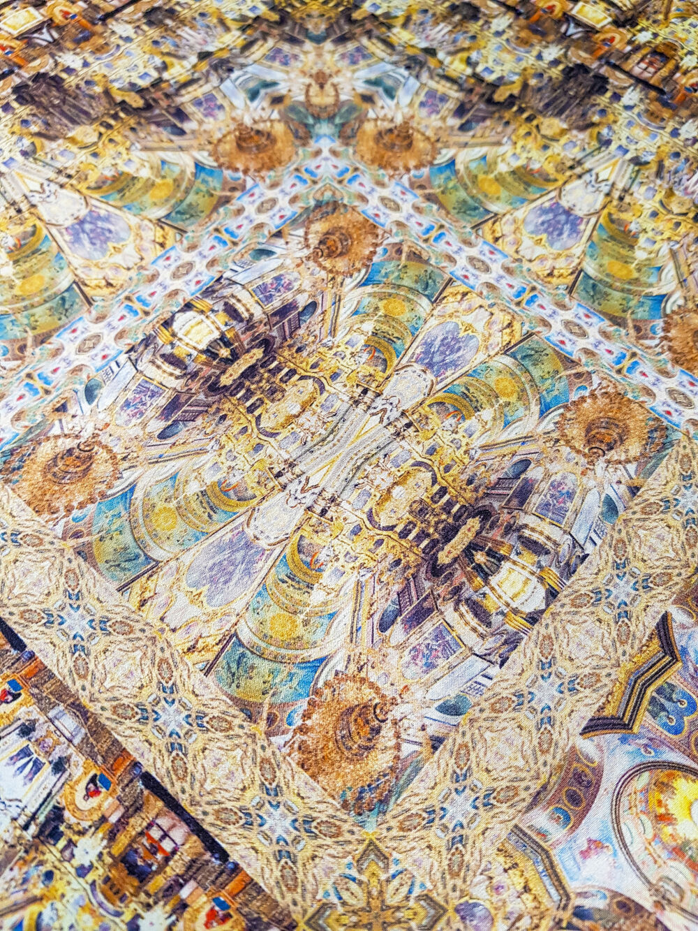 Silk Head Scarf (Pochayiv Lavra 4 designs) Greek fabric