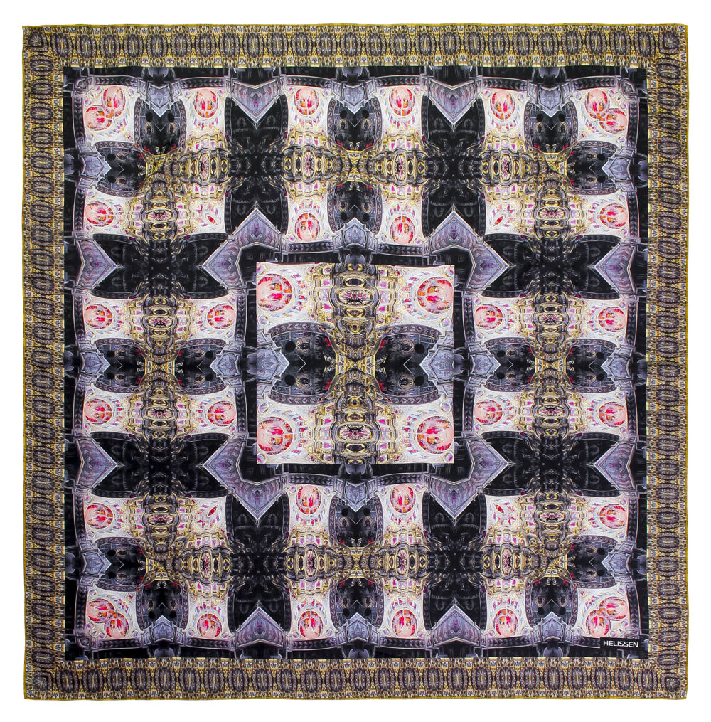 Silk Headscarf (Kyiv Pechersk Lavra dark) for sale