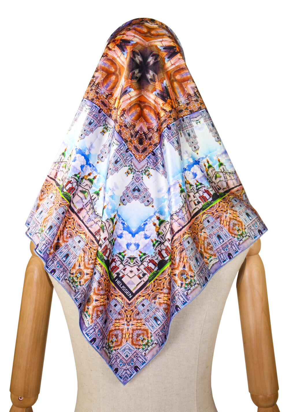 Silk Head Scarf (Saint Sophia Cathedral snowflake) Orthodox