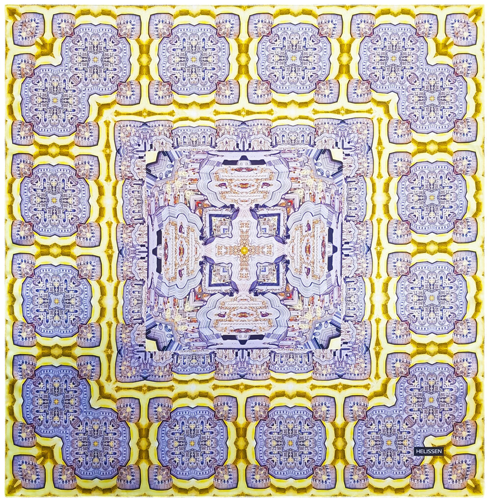 Head Scarf for women (Kyiv Pechersk Lavra gold and white) for sale