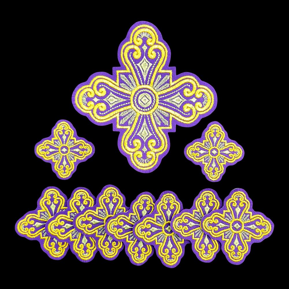 Фиолетовые кресты для облачения «Введенские»