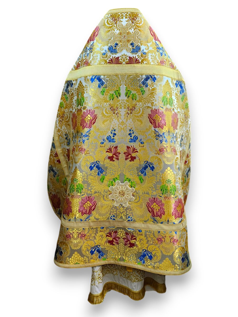 Rus' style priestly vestments with floral ornament