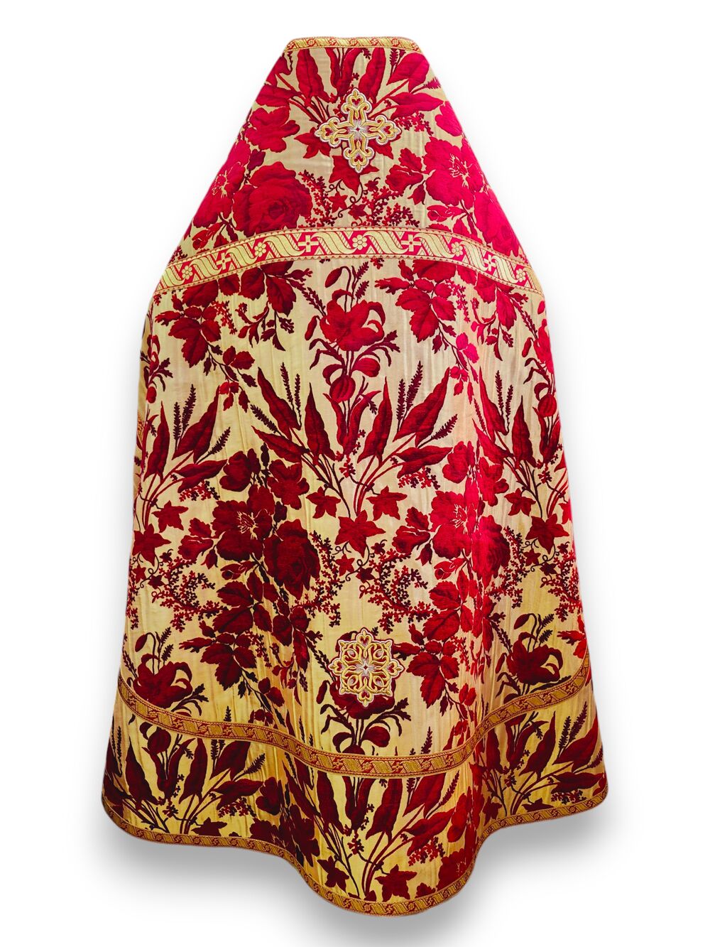 Russian-style chenille priest vestment