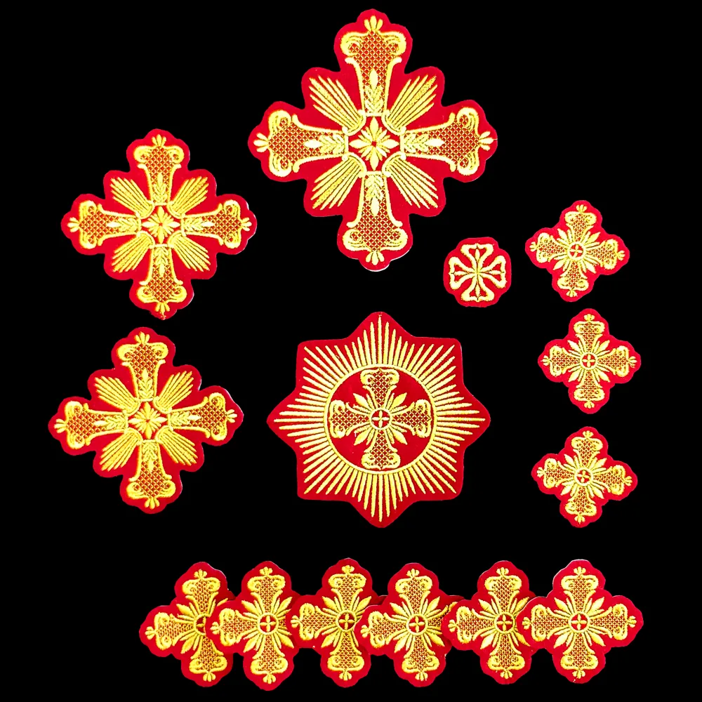 Set of embroidered crosses (Ephraim) for a priest