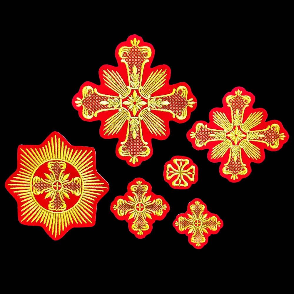 Set of embroidered crosses (Ephraim) for the bishop