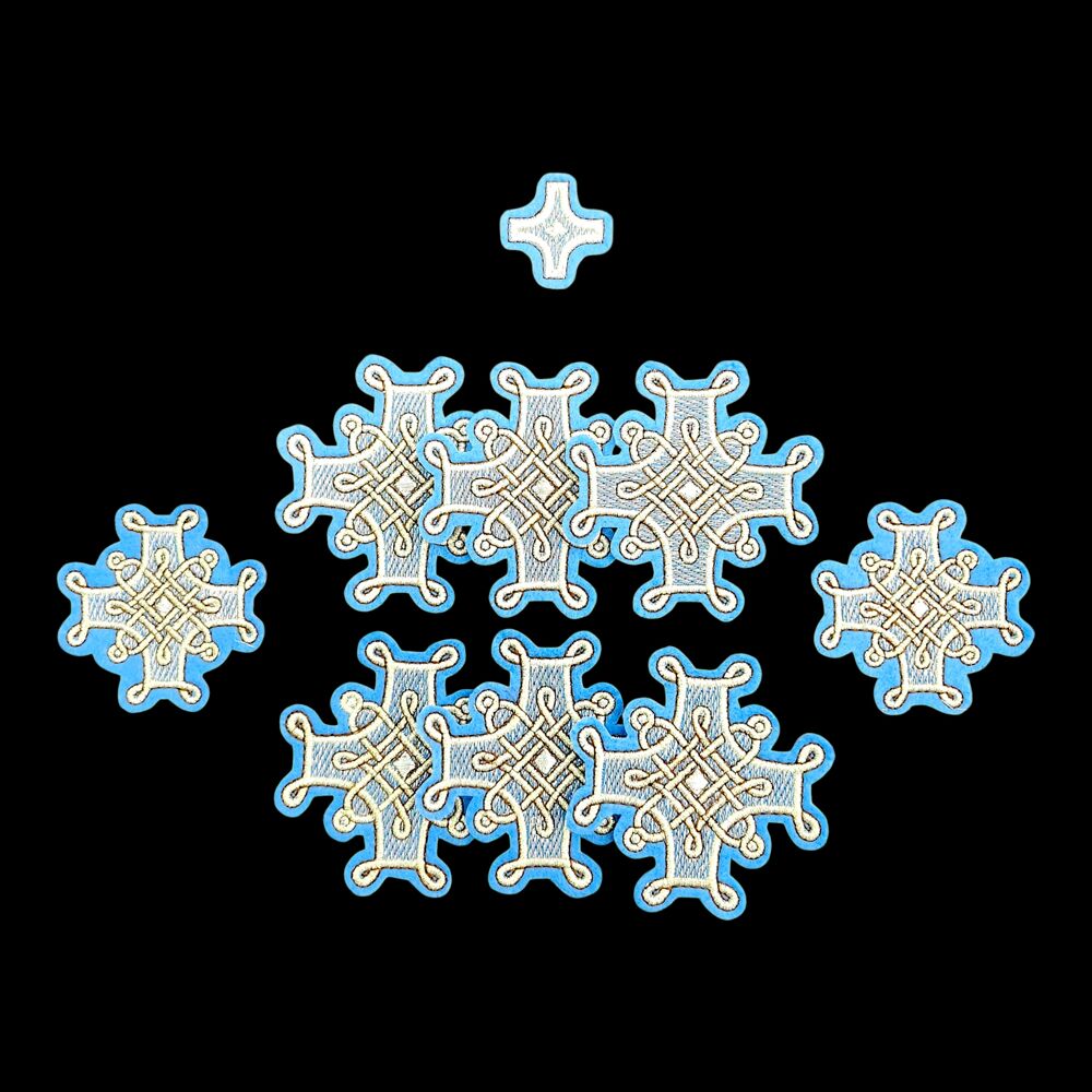 Вышитые кресты  для требного набора «Французский»