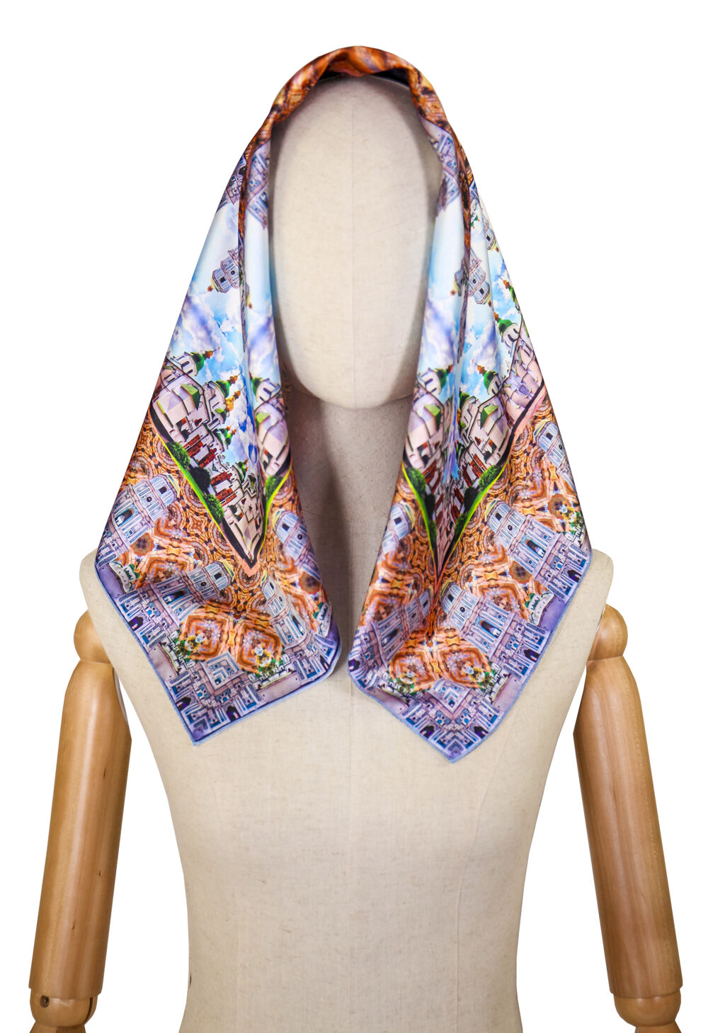 Silk Head Scarf (Saint Sophia Cathedral snowflake) buy