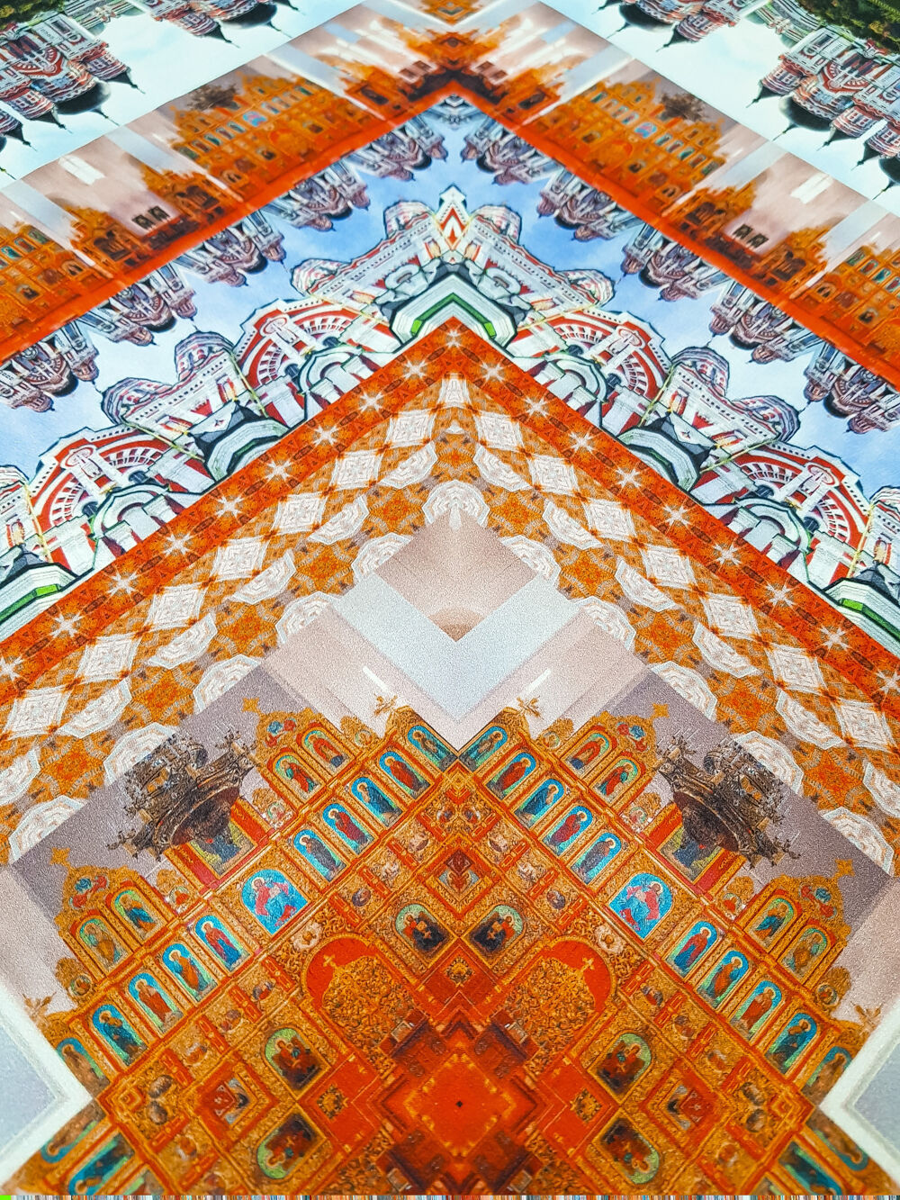 Silk Headscarf for women (Theophania) Greek fabric