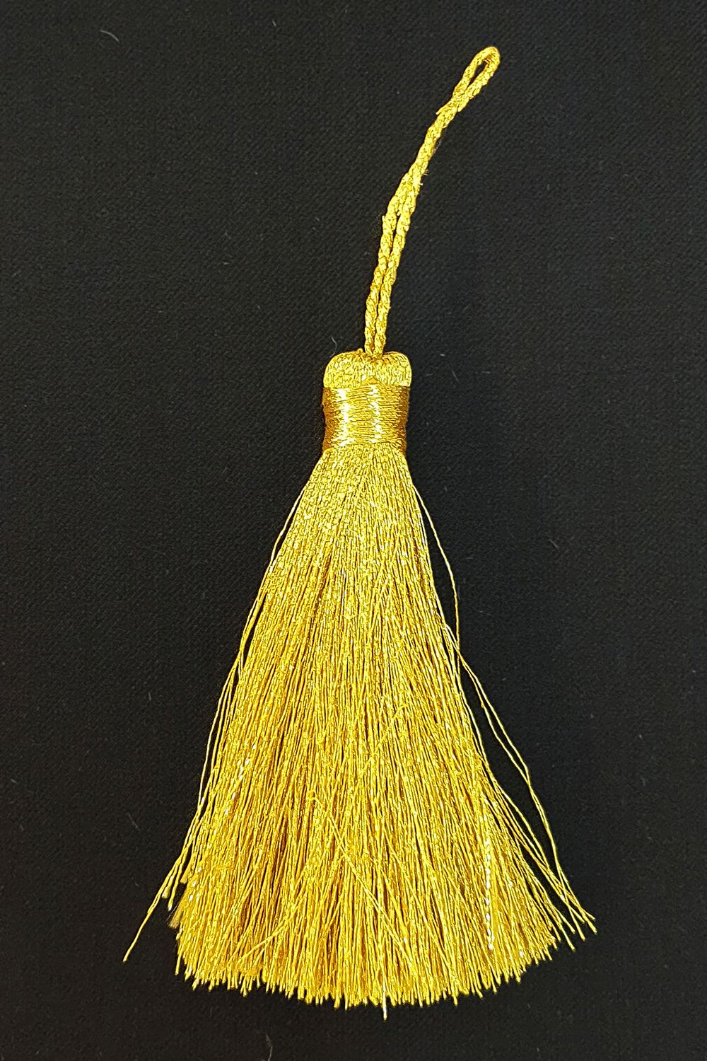 Tassel with knot 3 small gold Tassels cm 14 (5,5 inch) Metallic thread and  Viscose for liturgical Vestments