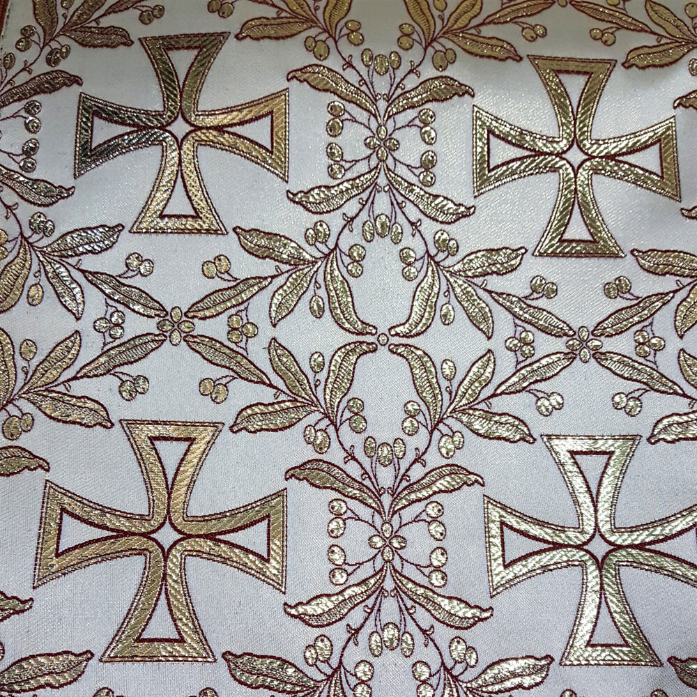 Church fabric for the priest white P01-4600/4603