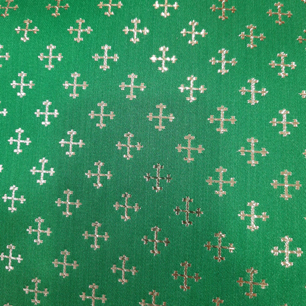 Green  fabric for church vestments P01-4400/4446