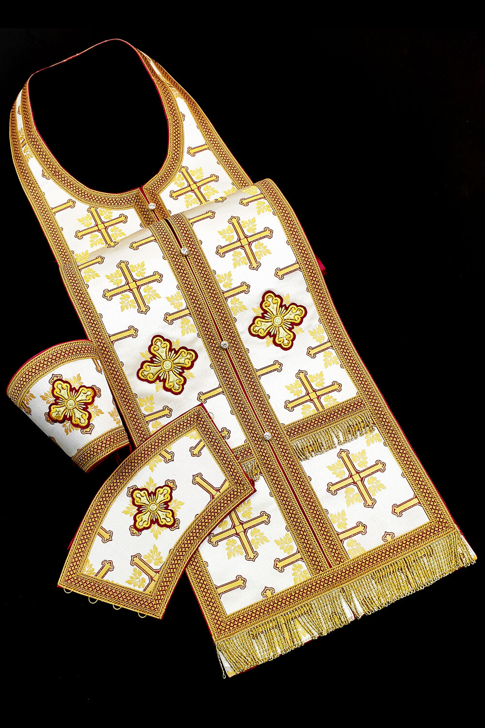 Epitrachelion Set white (Poltava Cross)