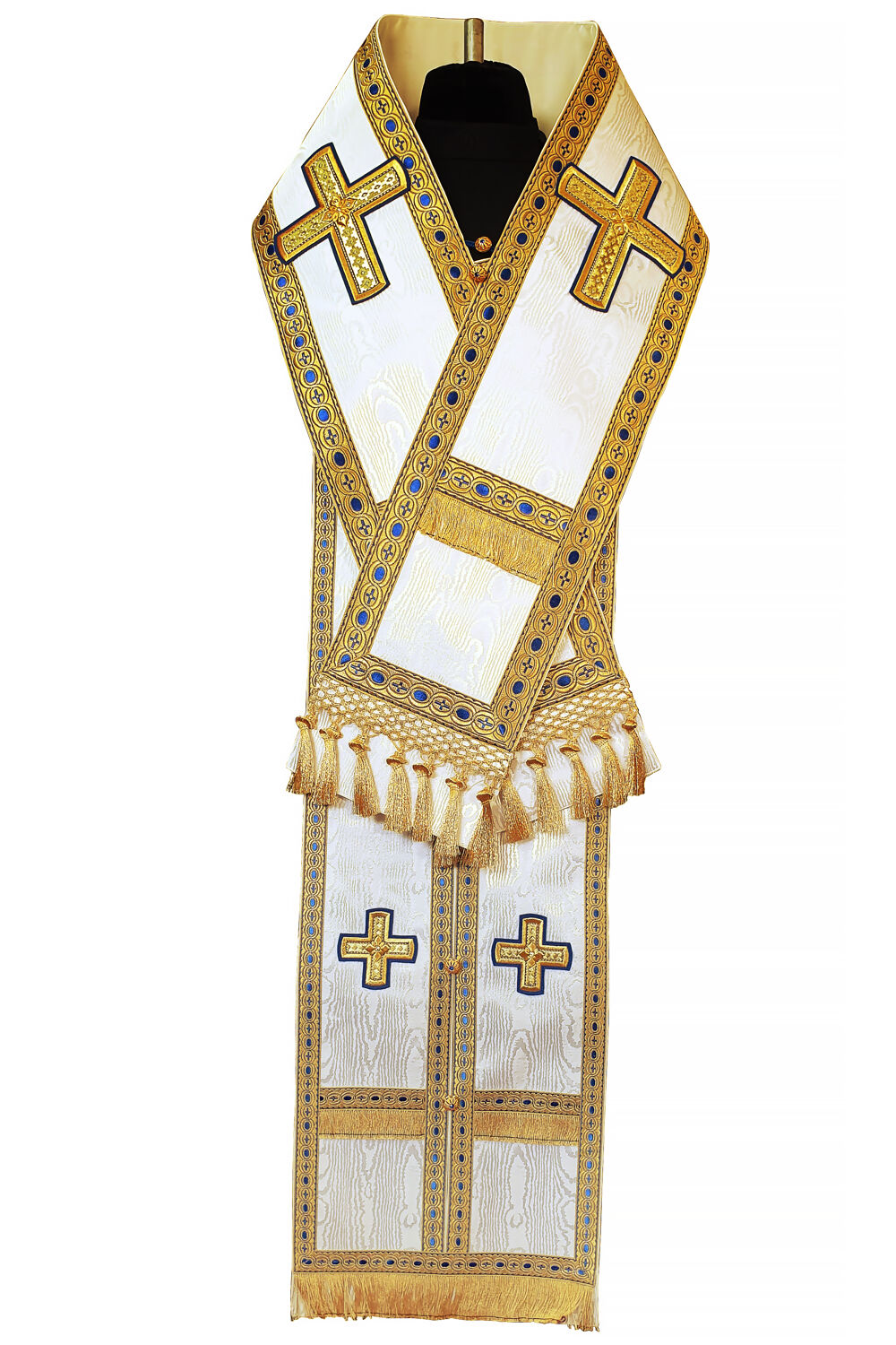 Bishop's Epitrachelion Set white moire buy