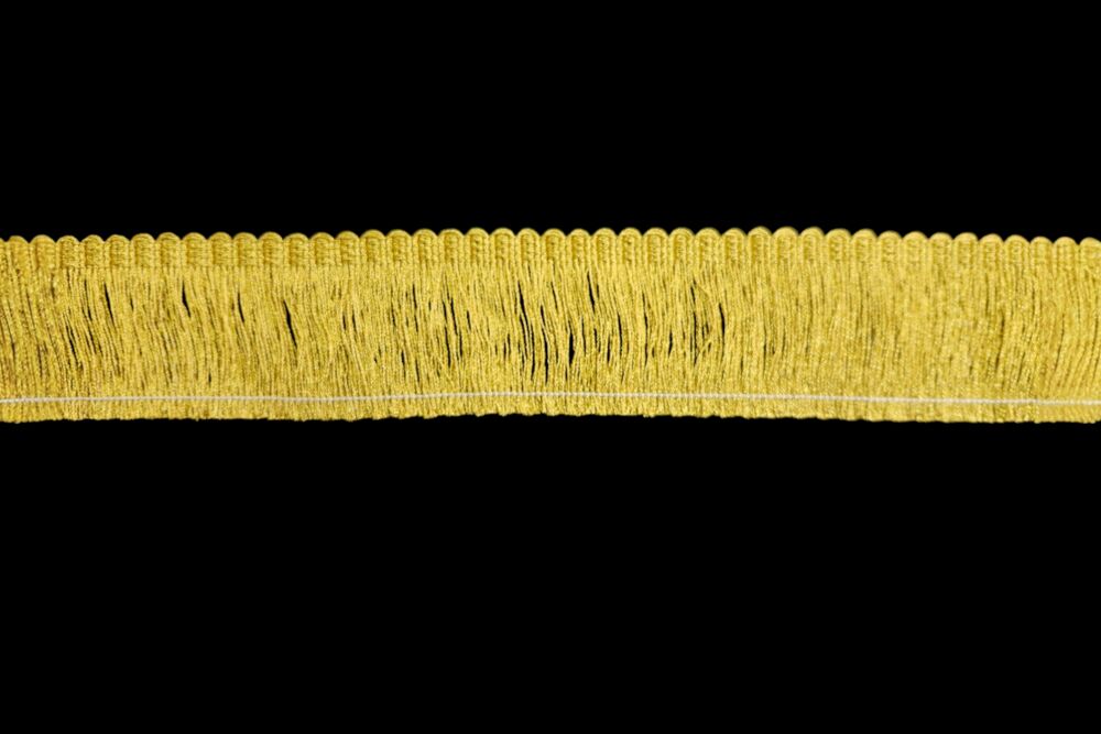 Twisted thread fringe dark gold 5.5 cm