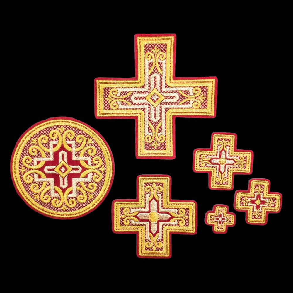 Embroidered crosses for bishop's vestments (Pochaevskie)