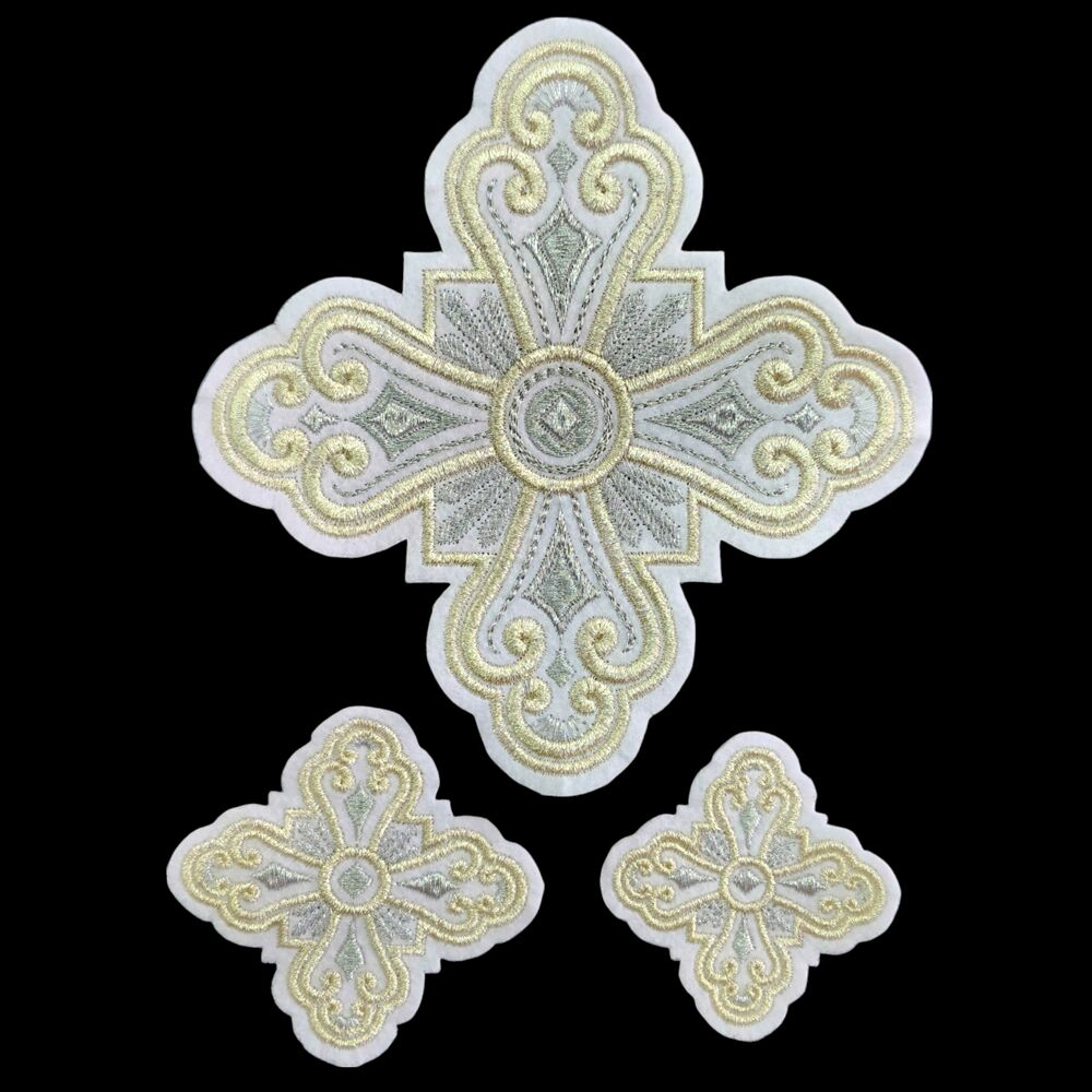 Embroidered crosses for sewing vestments of the deacon (Vvedensky)