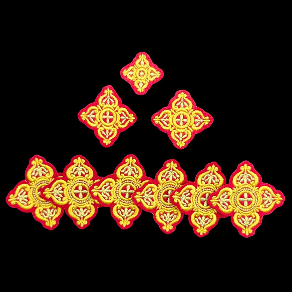 Embroidered crosses (Tsar Grad) for the required set