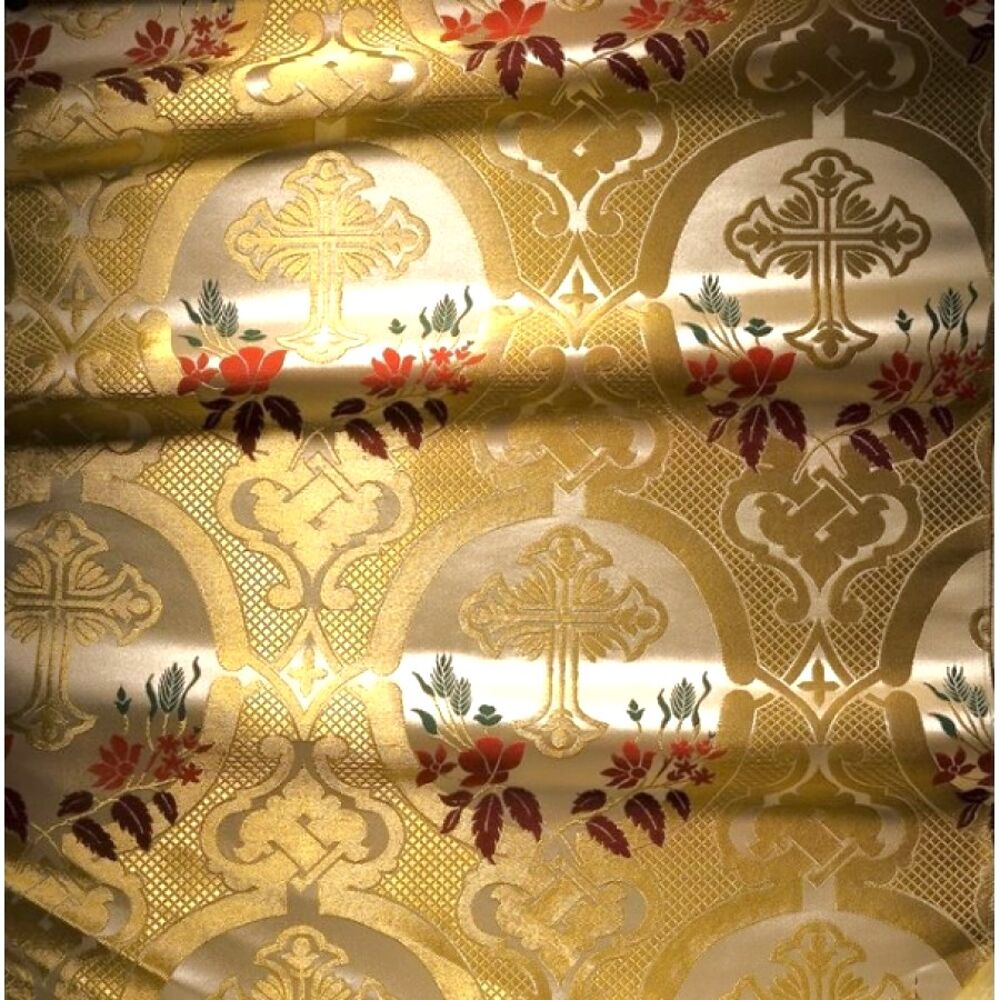(Ilyinskaya) white brocade for vestments