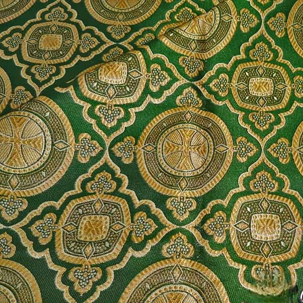 Green fabric for priest's vestments (Slutskaya)