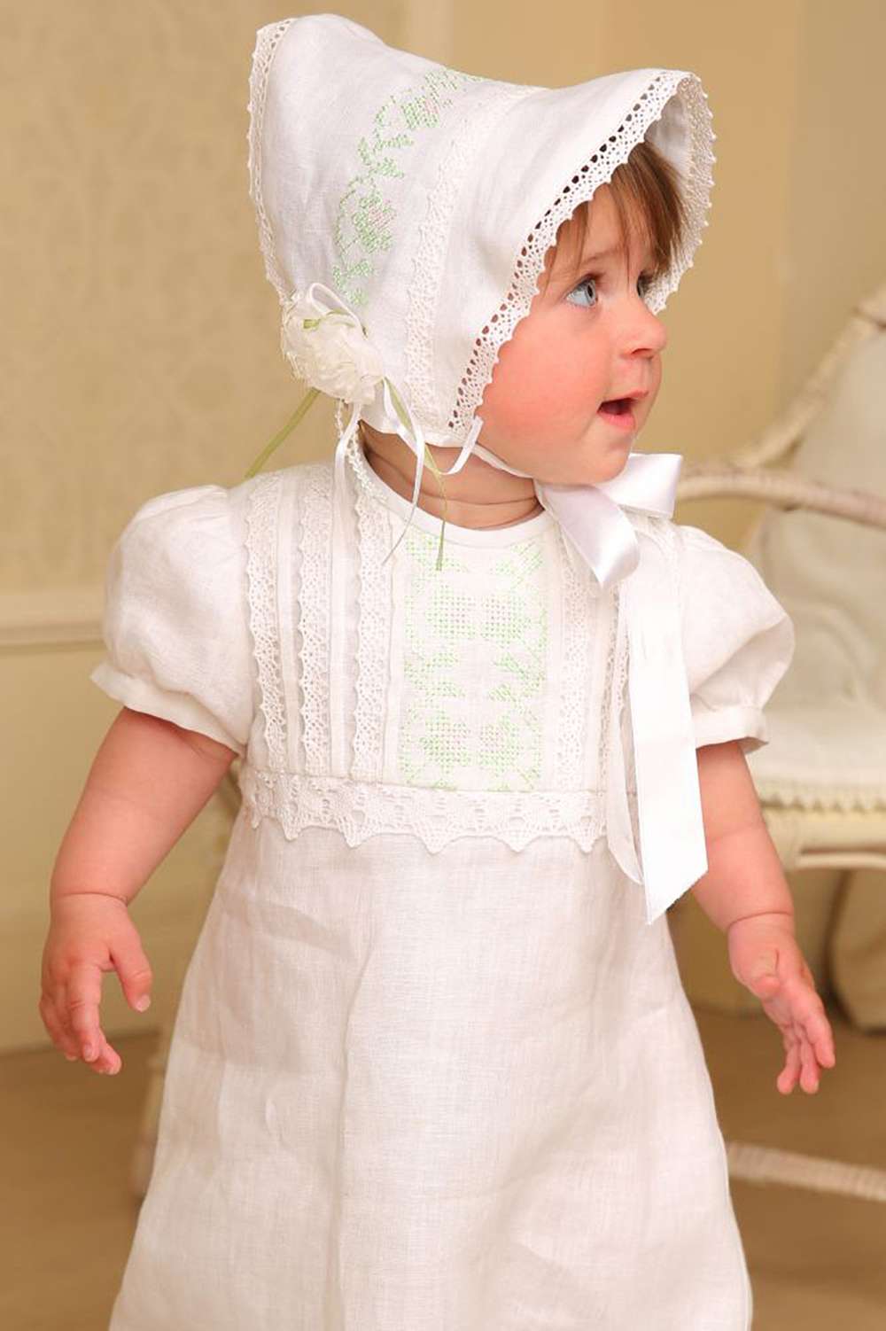 Baptism, christening set (Zlata) Greek fabric