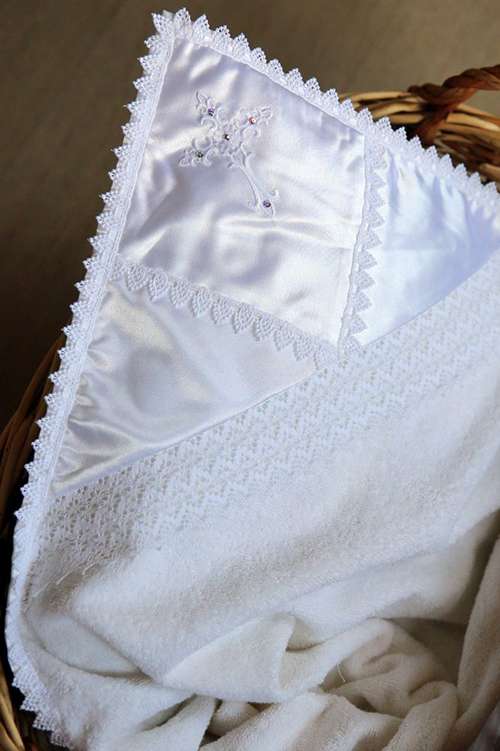 Baptism, christening blanket (My angel)