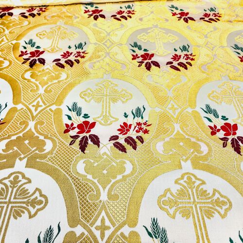 (Ilyinskaya) white brocade for vestments
