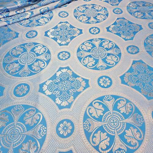 Brocade (Drevlyanska) blue with silver