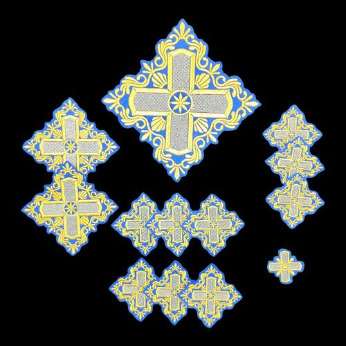 Embroidered crosses (Christmas) for Greek priestly vestments