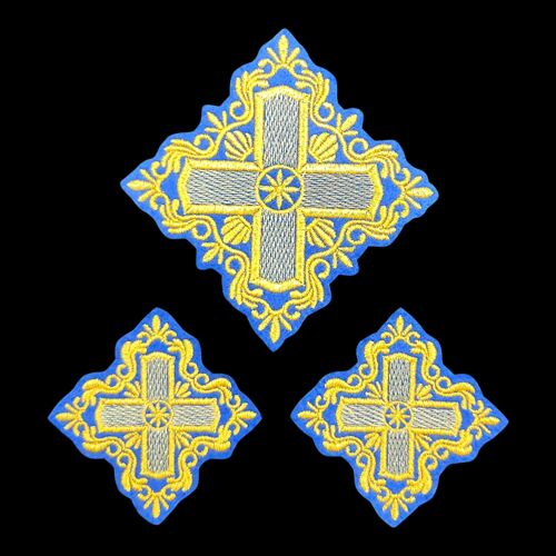 Embroidered crosses (Christmas) for liturgical set