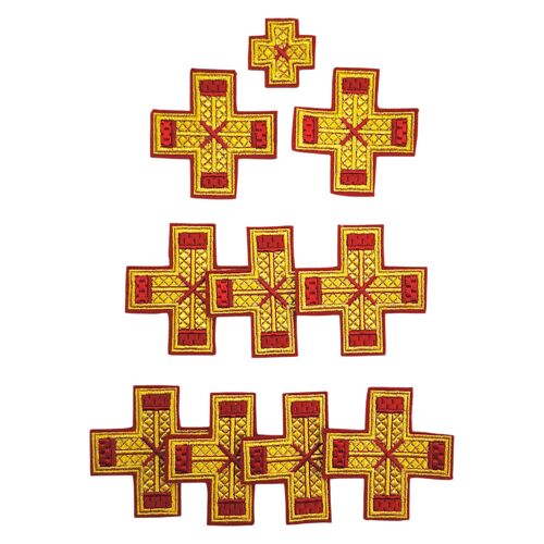 Embroidered crosses for the epitrachelion and cuffs (Dormition)