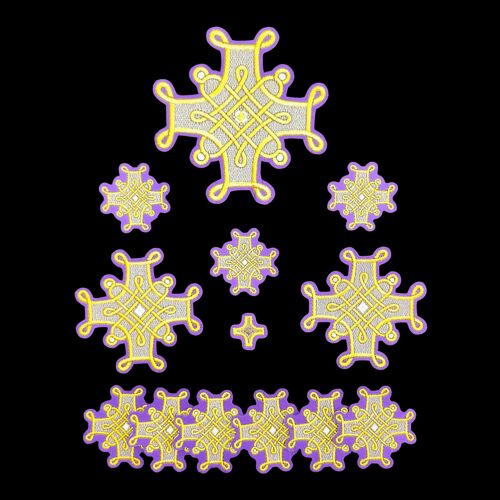 Embroidered crosses for the priestly Greek vestments (French)