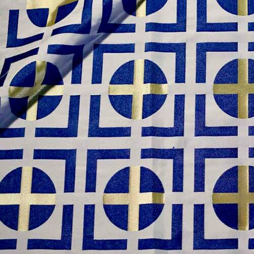 Тканина для літніх шат священика «Тіра» темно синя