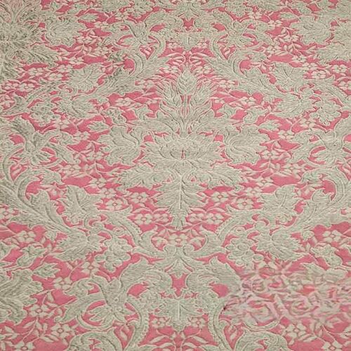 Тканина «Ольжиця» рожева зі сріблом